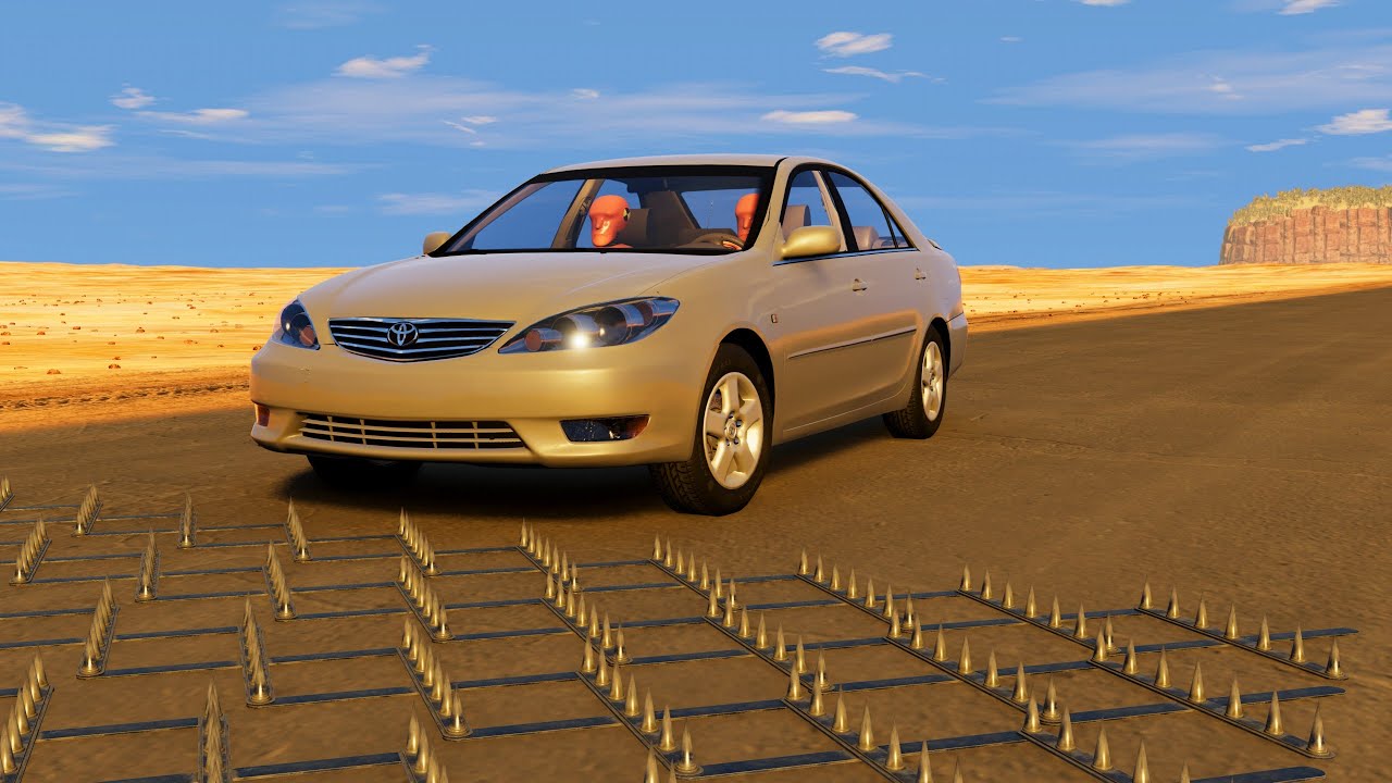 محاكي الحوادث : السيارات ضد الشوك 🚗🚧 62# BeamNG drive