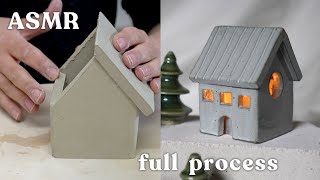 How to make a Tealight House with Slab Building // Beginner Slab Building Projects