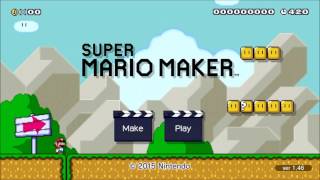 Super Mario Maker Title Screen (2015, Nintendo EAD)