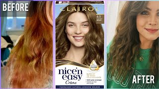 GOING BACK TO MY NATURAL HAIR COLOUR | Clairol Nice 'n Easy 6.5 Lightest Brown Hair Dye