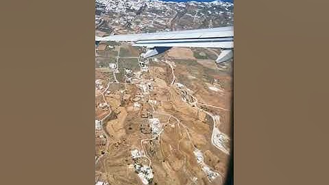 Airbus A320 flight OA355 above Santorini Island