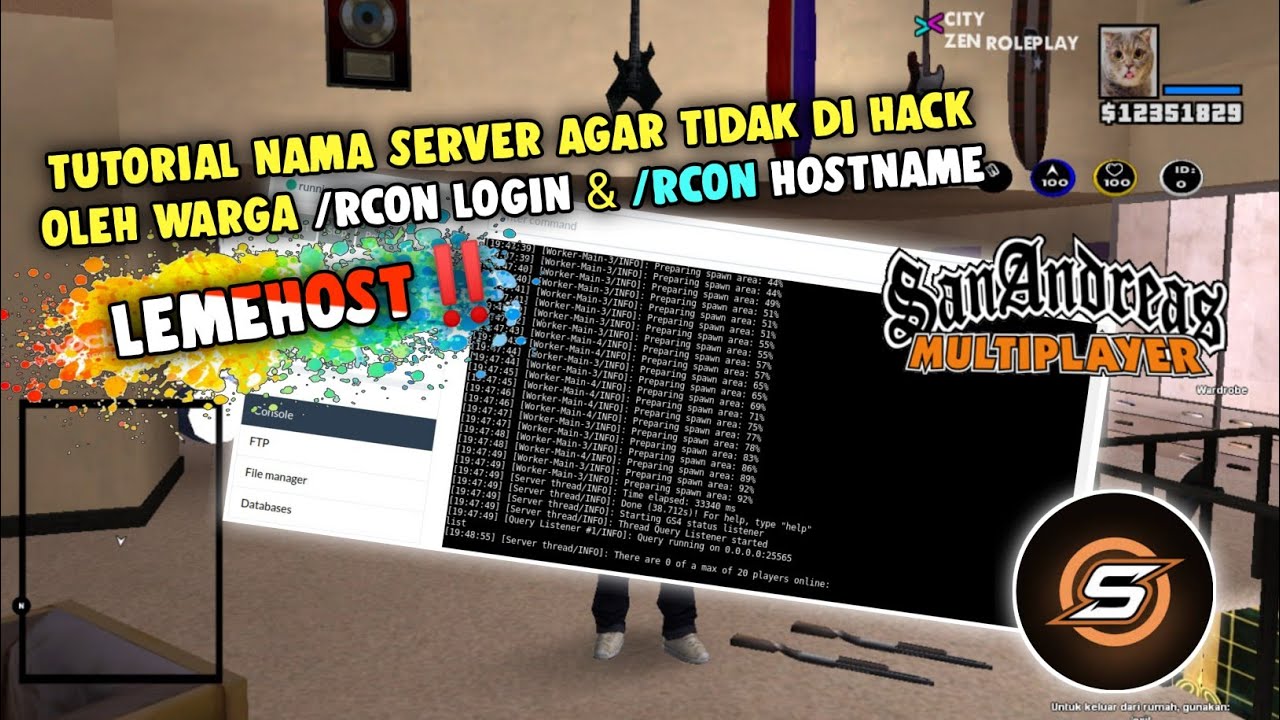 CARA AGAR SERVER TIDAK BISA BUG ADMIN/RCON PASSWORD WORK 100% ...