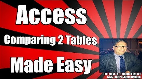How to compare 2 tables in Access - Create a Find Unmatched Query in Access 2007 2010 2013 2016