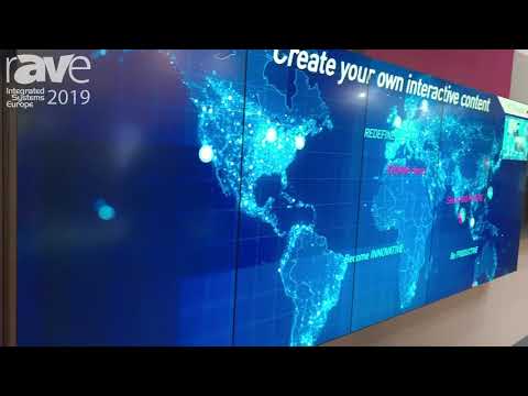 ISE 2019: MultiTaction Demos MT Showcase Presentation Software on 55″ Video Wall Touch Screen