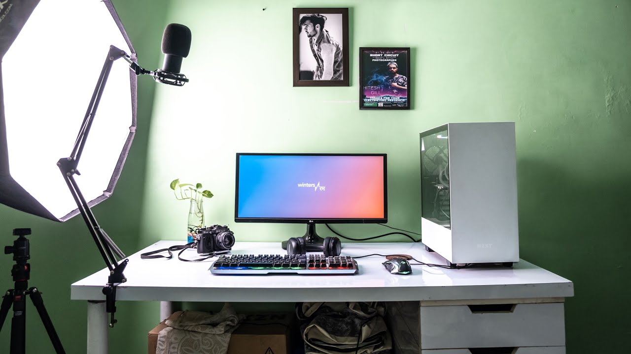 I TURNED MY BEDROOM INTO A  STUDIO, FULL DESK SETUP, STUDIO ON A  BUDGET