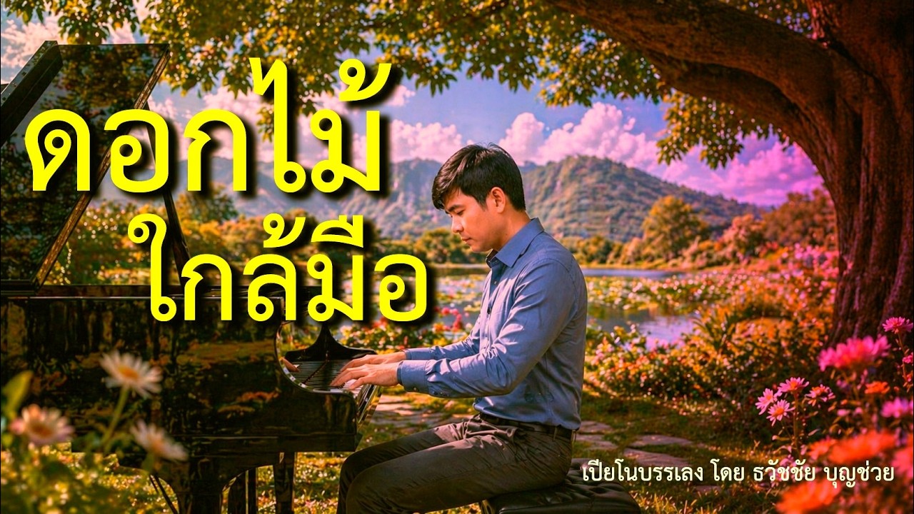 ดอกไม้ใกล้มือ - เปียโนเพราะๆ - เปียโนฟังสบาย - Relax Piano by  ธวัชชัย บุญช่วย Tawatchai Bunchuay