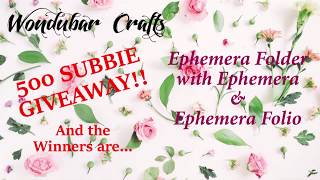 Drawing for my 500 Subbie Giveaway!!! And the winners are….