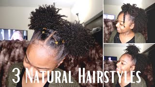 3 Hairstyles for Natural Hair | Quick & Easy Hairstyles | Type 4 Hair