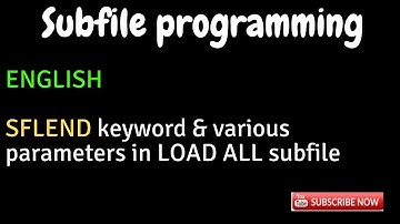 IBM i, AS400 Tutorial, iSeries,System i - SFLEND keyword & various parameters in LOAD ALL subfile