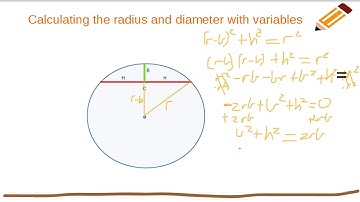 How to calculate radius of a circle with the chord and perpendicular bisector.