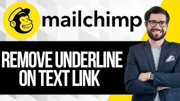 How to Remove Underline on Text Link in Mailchimp