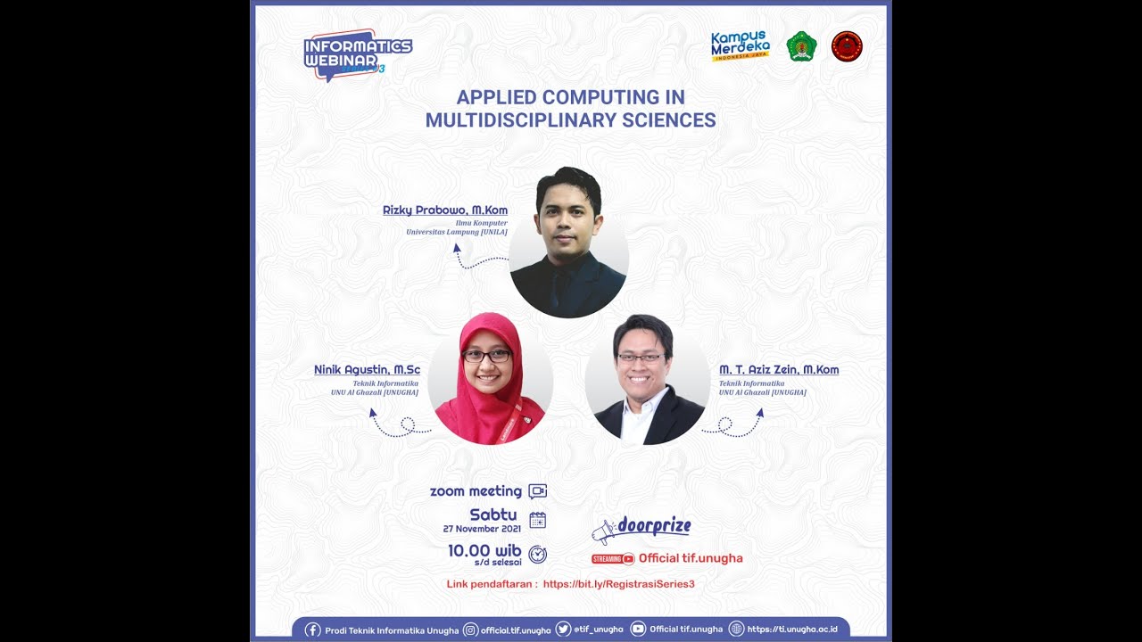 INFORMATICS WEBINAR SERIES #3 "Applied Computing in Multidisciplinary ...