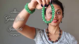 Famous Wear Bright Green Jade Bracelets - Satin Crystals Wealth