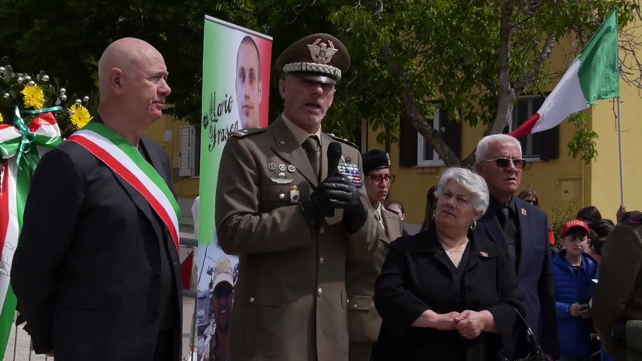 Le parole del Generale Sandri all'inaugurazione di Via Mario Frasca ad Accadia