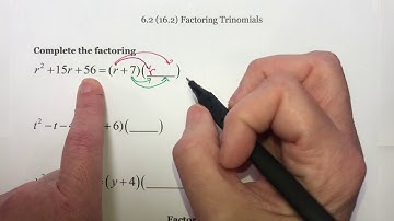 Section 6.2 Factoring Trinomials (Part 1 of 5)