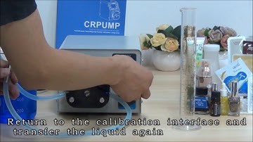 How to calibrate the flow of  CR digital display peristaltic pump