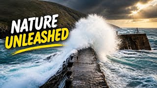 Watching the Atlantic crash into Cornwall!