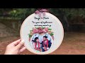 Photo Embroidery Hoop with Free Pattern ❤️ Hand Embroidery for Beginners/ Gossamer