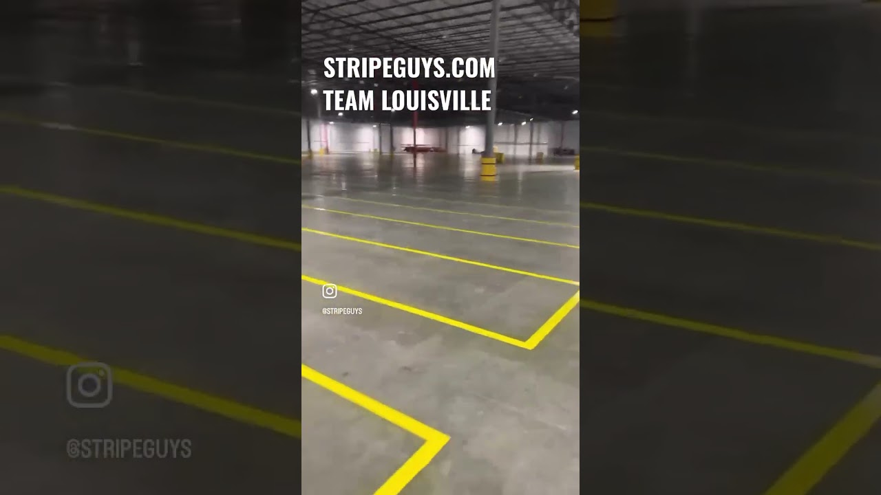 Team Louisville KY warehouse floor striping