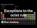 Exceptions to the octet rule | AP Chemistry | Khan Academy