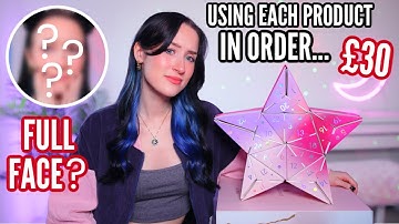 FULL FACE OF ADVENT CALENDAR MAKEUP? + UNBOXING! *Using Each Product IN ORDER...*