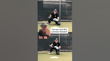 common MISTAKES in your single knee stance 👀#baseball #softball