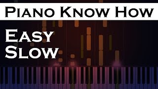 The Flash Theme  - Easy SLOW Piano Tutorial