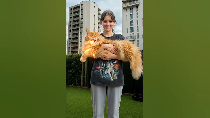 Watch the video about My fluffy ginger Maine Coon cat and l #cat #cute