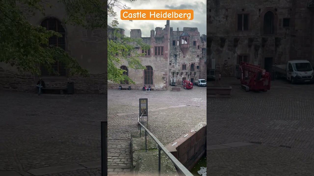 Heidelberg Castle,16th-century is an iconic landmark that with red sandstone architecture.