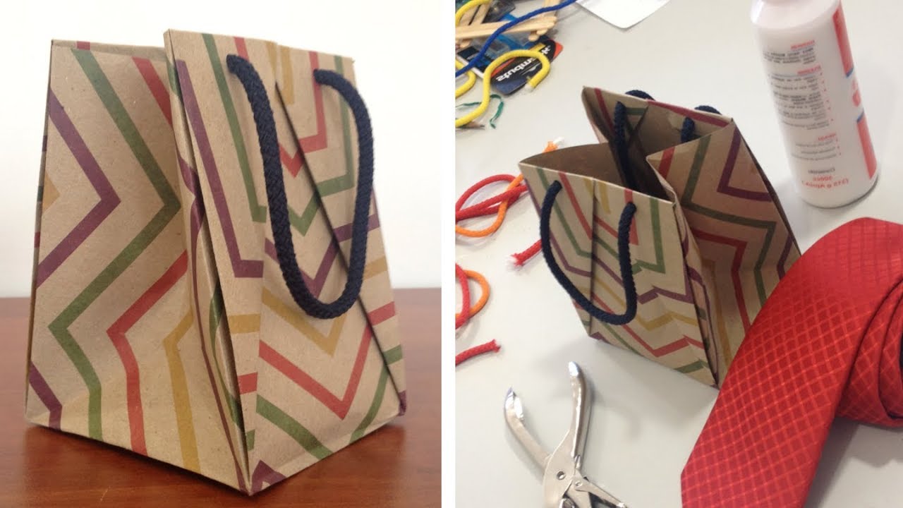 Como hacer una MINI BOLSA de papel / BOLSA para regalar / Paper MINI BAG /  Fácil 😍 