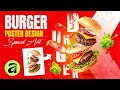Create a Burger Poster Design in Affinity | Speed Art