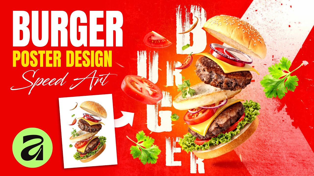 Create a Burger Poster Design in Affinity | Speed Art