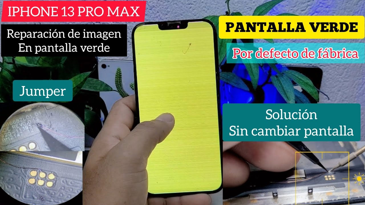 Reparación de Pantalla Verde, de IPhone 13 Pro Max, Sin Cambiar la Pantalla