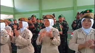 Yel Yel  TNI dan PNS Kodim Bantul Penuh Semangat