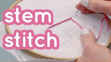 How to do Stem Stitch - Basics series #7 - Embroidery for beginners - Tutorial