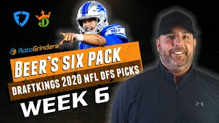 DRAFTKINGS NFL 2020 WEEK 6 PICKS | The Daily Fantasy 6 Pack