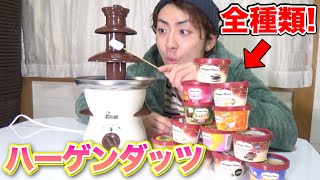 【フォンデュ】ハーゲンダッツ混ぜてフォンデュにしたらめちゃくちゃ美味かった！！