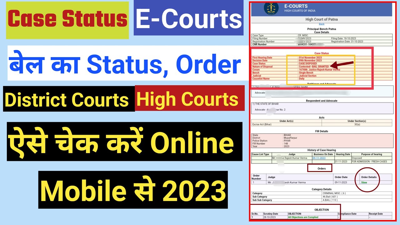 Case Status Kaise Check Kare Online how to check bail status high