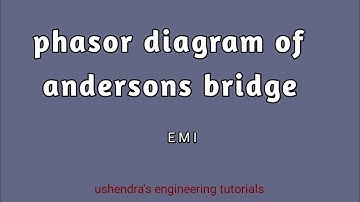 phasor diagram of andersons bridge ||  andersons bridge EMI in ushendra