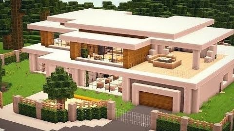 How to build a Modern house in Minecraft (City Texture Pack) Really easy Block By Block tutorial