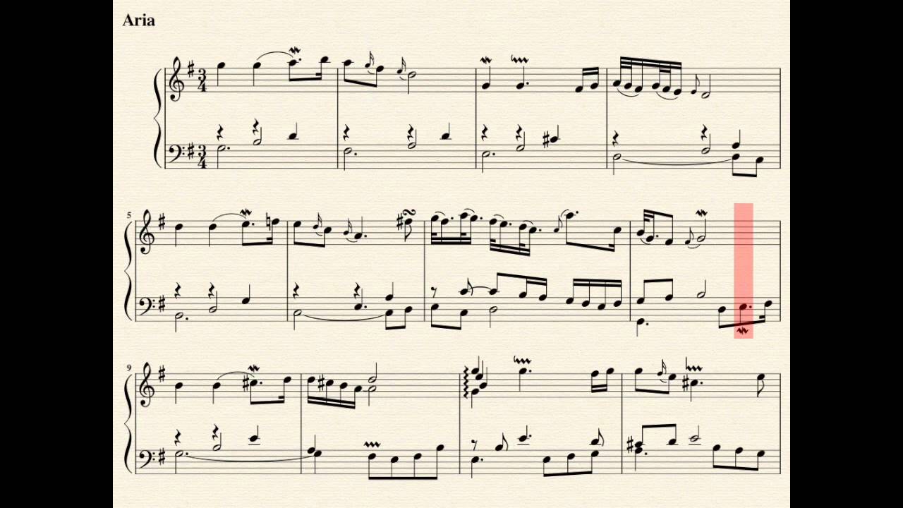 01 aria goldberg variations j s bach complete with score kimiko bach goldberg variations sheet music