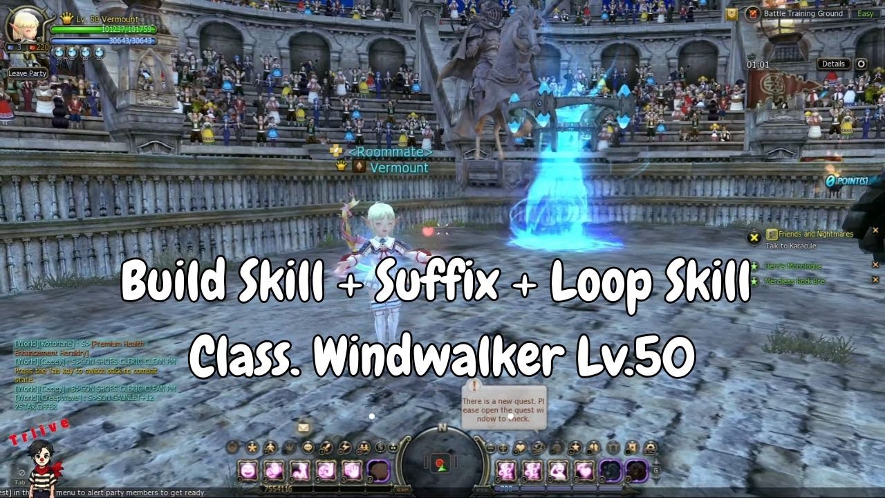 [DN Sea Classic] Build Skill + Suffix + Loop Skill Class. Wind walker Lv.50