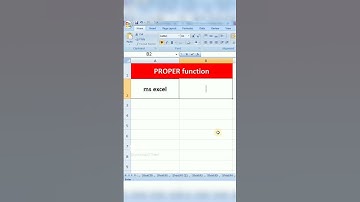 Proper Function in Excel 🔥 #excel #shorts #ytshorts #youtubeshorts