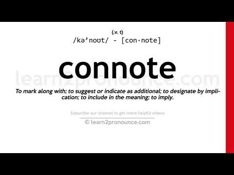 Video: Was betekent connote?