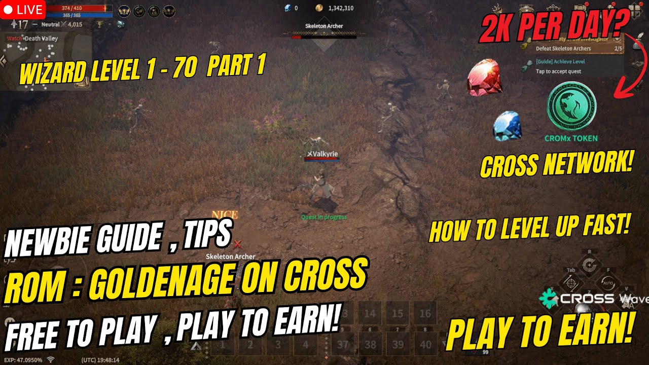 ROM : GOLDEN AGE ON CROSS | Sorcerer Leveling From 1 to 70! ( Tagalog )