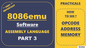 8086emu Software || How to see Opcode , Address , Memory ? || Assembly Language || PART 3 || 2020