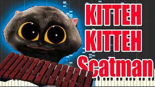 KITTEH KITTEH Scatman cat but it's Xylophone MIDI (Auditory Illusion) | Scatman cat Xylophone sound