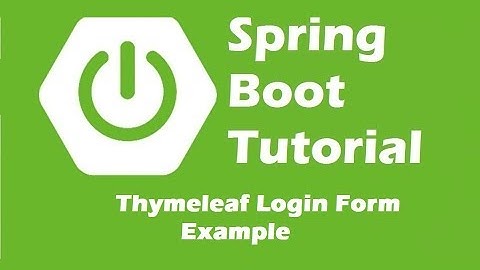Spring Boot + Thymeleaf Login Form Example | Java Inspires