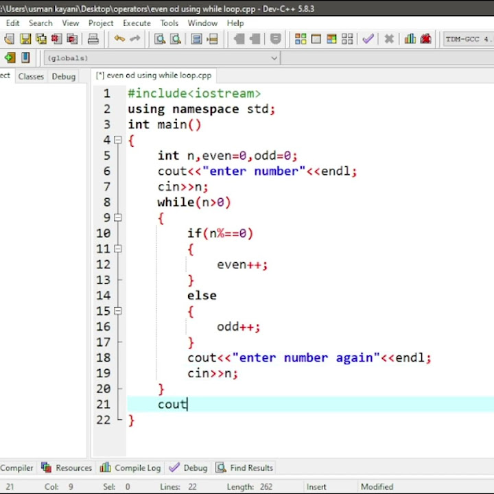 Mastering Even and Odd Numbers with While Loops/ #c #shorts. - YouTube