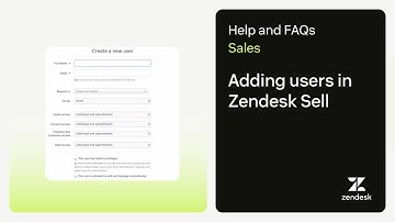 Adding users in Zendesk Sell